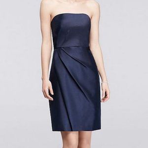Mikado Short Bridesmaid Dress - Marine Color